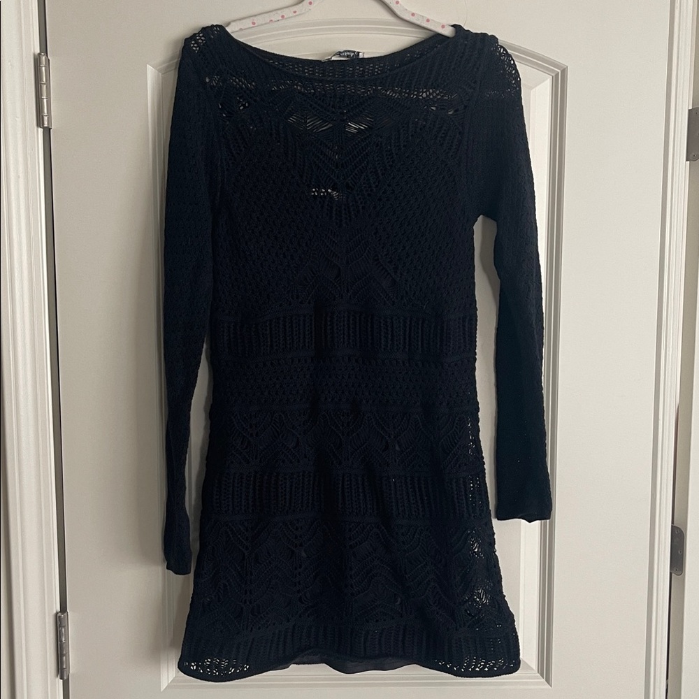 Abercrombie & Fitch Black Knit Dress with Slip